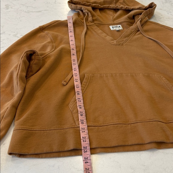 Pact Organic Cotton Hoodie Cropped Pullover Light Brown Womens XXL EUC - Picture 5 of 10